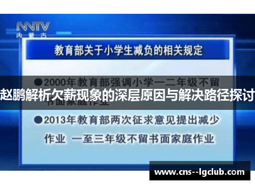 赵鹏解析欠薪现象的深层原因与解决路径探讨 赵鹏解析欠薪现象的深层原因与解决路径探讨